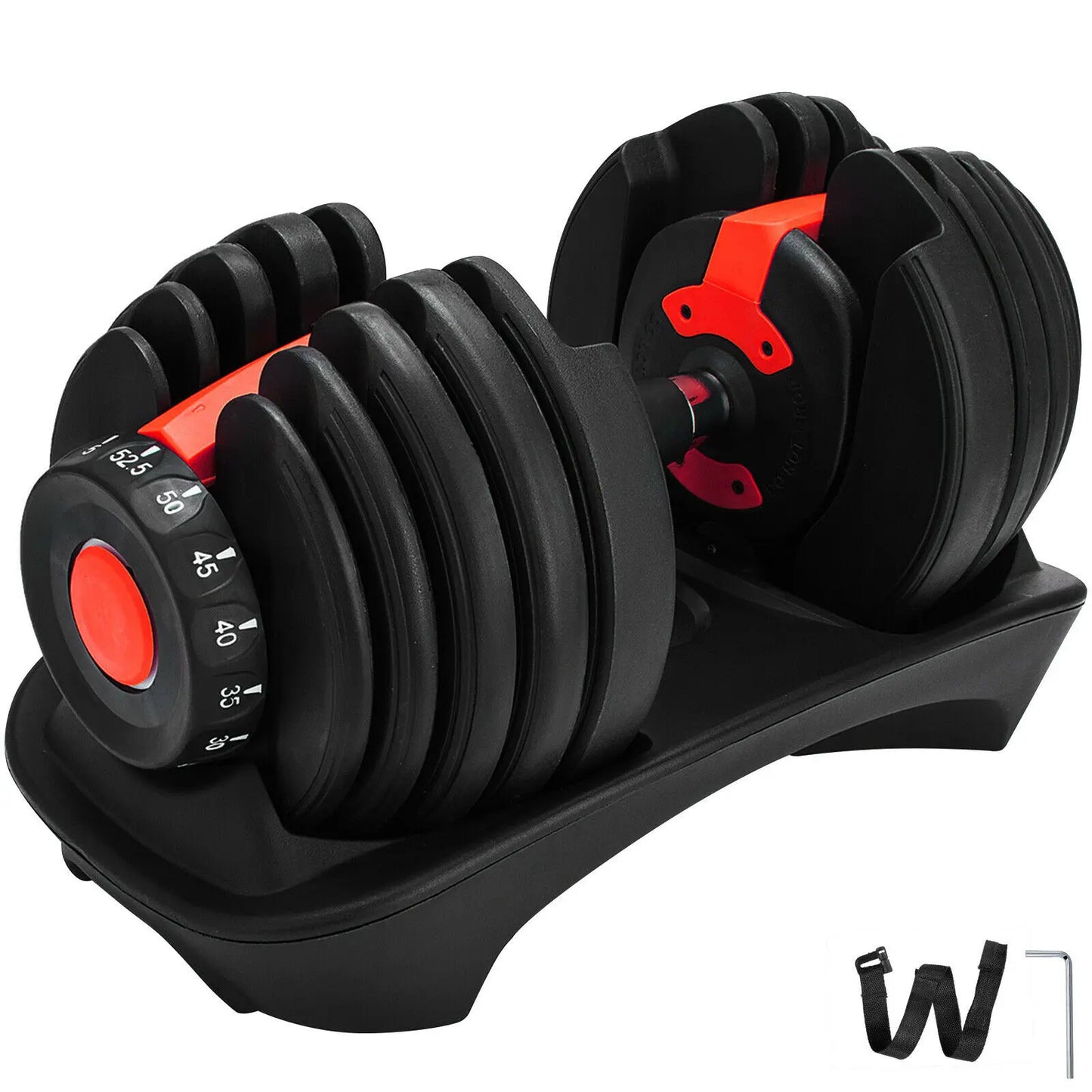 Adjustable Dumbbell 5LBS-52.5LBS Fitness Workouts Dumbbells Weight Set Sports Fitness Equipment Free Shipping