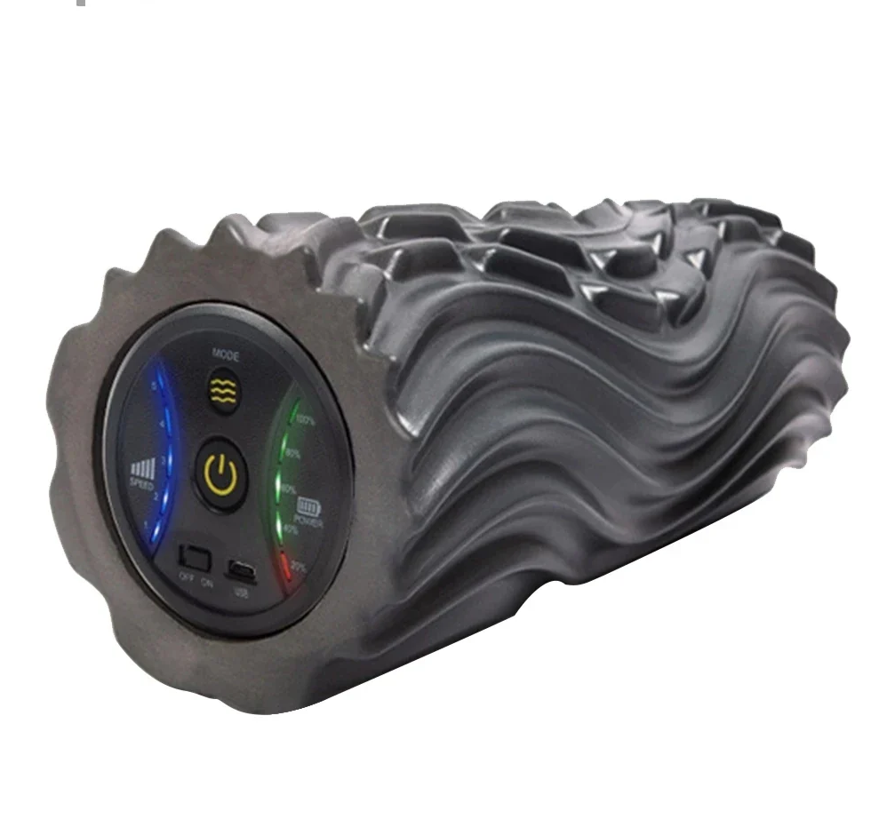 Foam Shaft Electric Foam Roller Yoga Home Gym Vibration Massage 4 Speeds Column Muscle Relax Deep Tissue USB Rechargeable