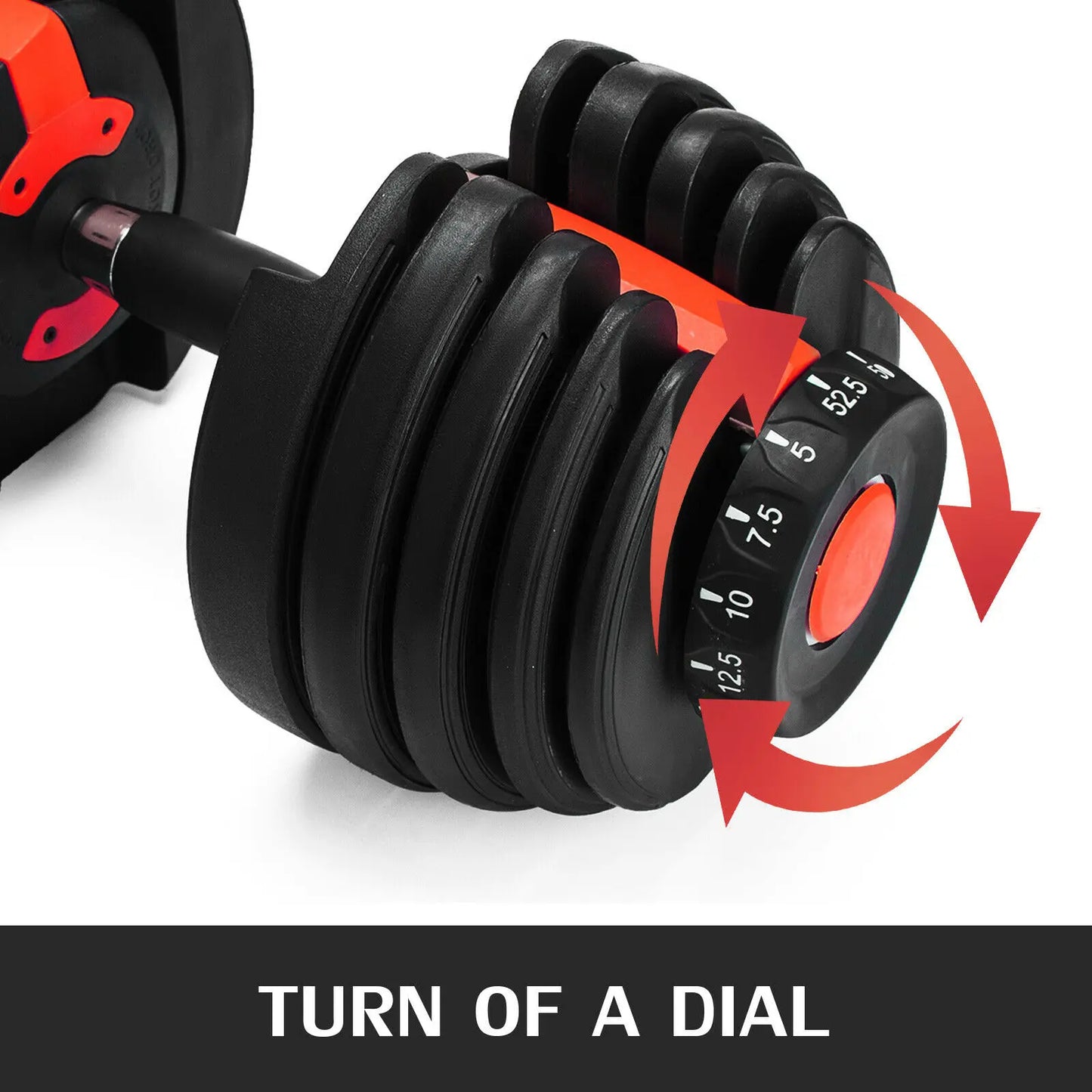 Adjustable Dumbbell 5LBS-52.5LBS Fitness Workouts Dumbbells Weight Set Sports Fitness Equipment Free Shipping