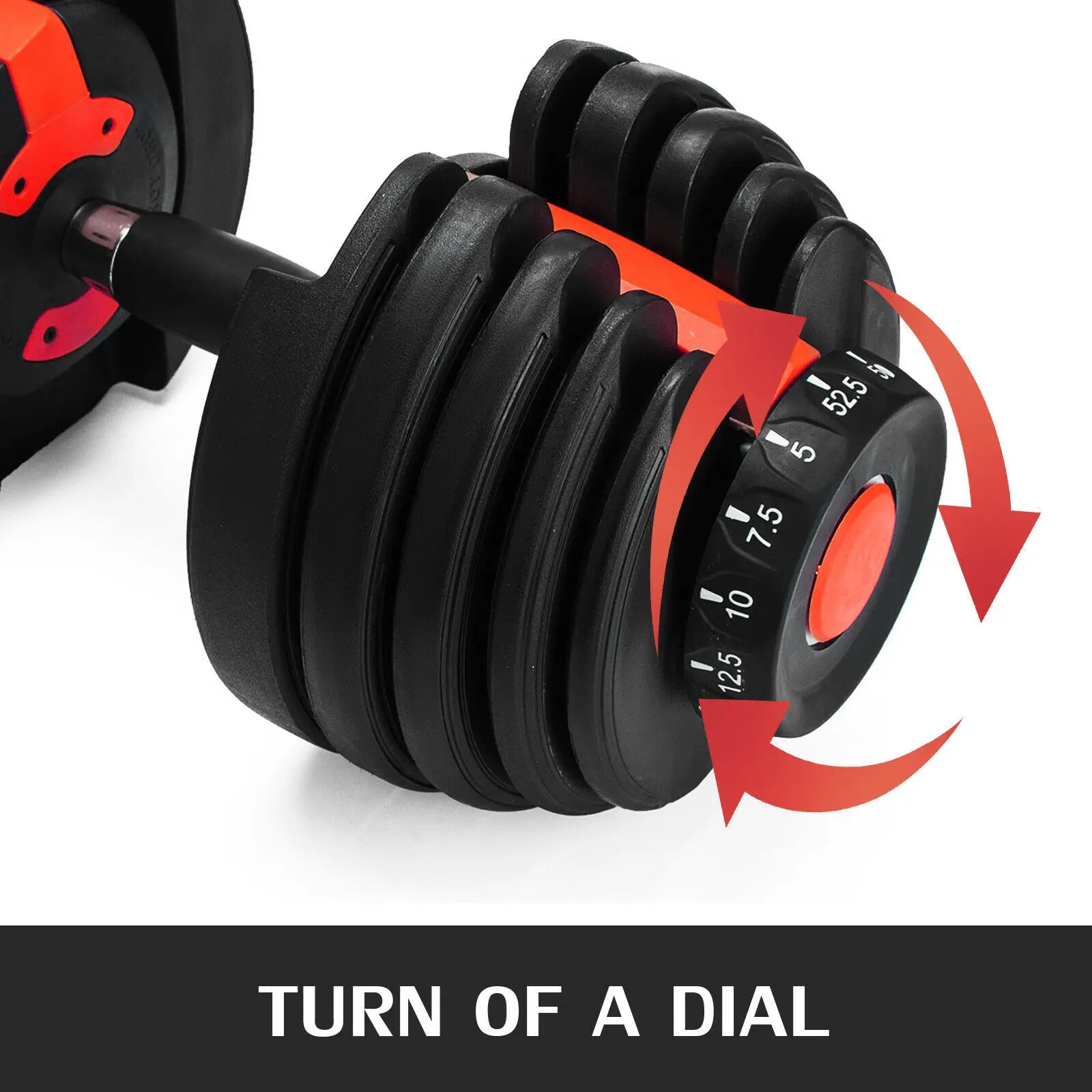 Adjustable Dumbbell 5LBS-52.5LBS Fitness Workouts Dumbbells Weight Set Sports Fitness Equipment Free Shipping