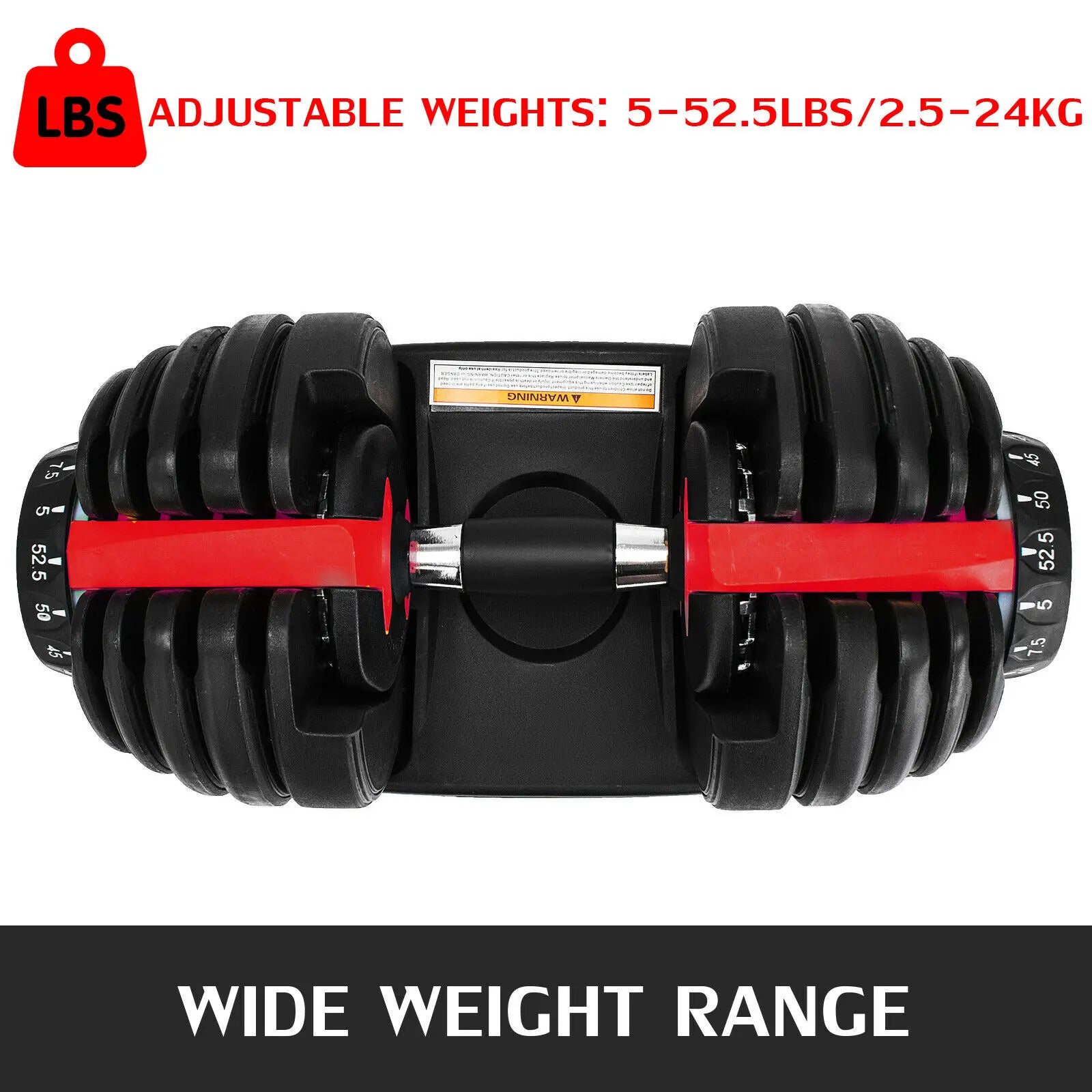 Adjustable Dumbbell 5LBS-52.5LBS Fitness Workouts Dumbbells Weight Set Sports Fitness Equipment Free Shipping